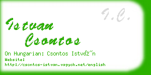 istvan csontos business card